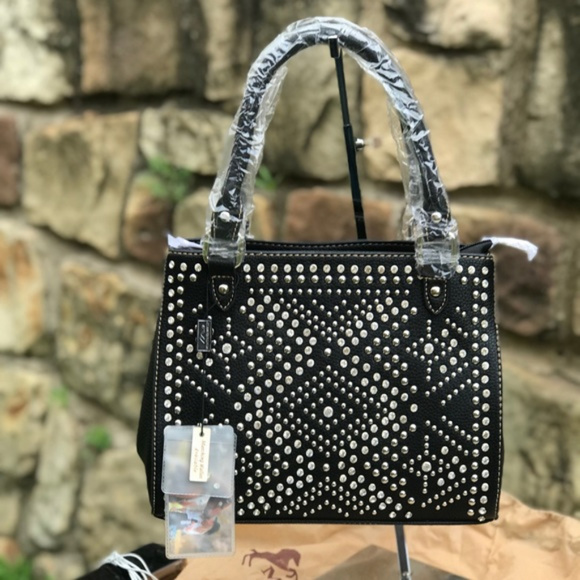 Montana West Handbags - Montana West Bling Black Satchel NWT